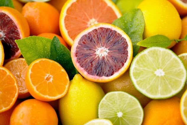 Frutas de cítricos por potencia